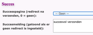 Succes melding