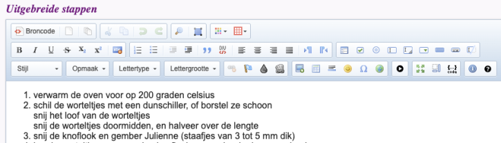 Recipes-bereiding