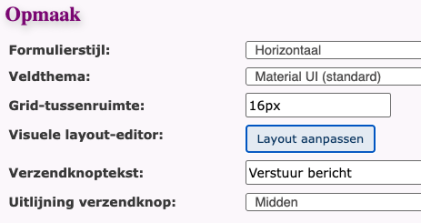 opmaak